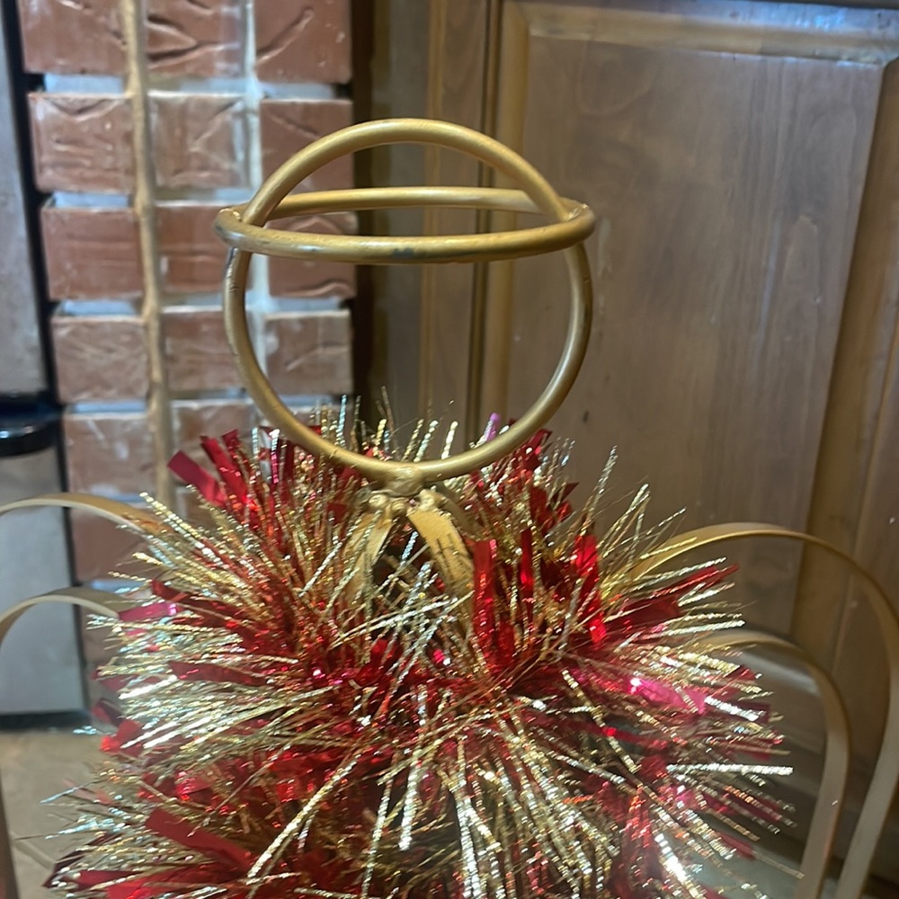 Vintage Handmade pink Angel Lit tinsel Christmas Tree - Picture 8 of 9